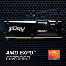Kingston FURY Beast Black RGB EXPO 64GB 6400MT/s DDR5 CL32 DIMM Desktop Gaming Memory
