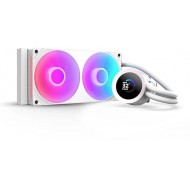 NZXT Kraken Plus 240 RGB AIO CPU Liquid Cooler Single Frame Fan 1.54" Square LCD White