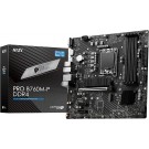 MSI PRO B760M-P DDR4 ProSeries Motherboard, Supports 12th/13th 14 Gen Intel Processors, Micro-ATX, LGA 1700 - Black